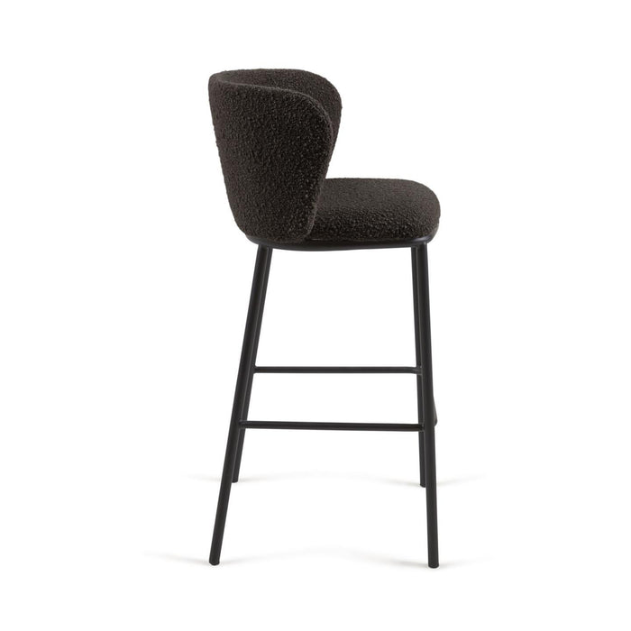 Kave Home Ciselia Barkruk - Zwart