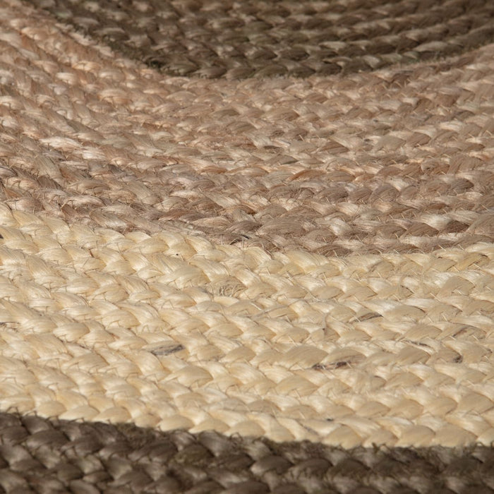 Eva Interior Jute Vloerkleed Dart Rond Groen|wit|naturel|groen  - 200Ø