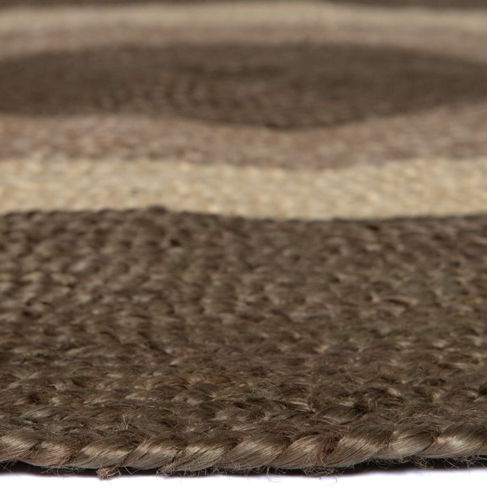 Eva Interior Jute Vloerkleed Dart Rond Groen|wit|naturel|groen  - 200Ø