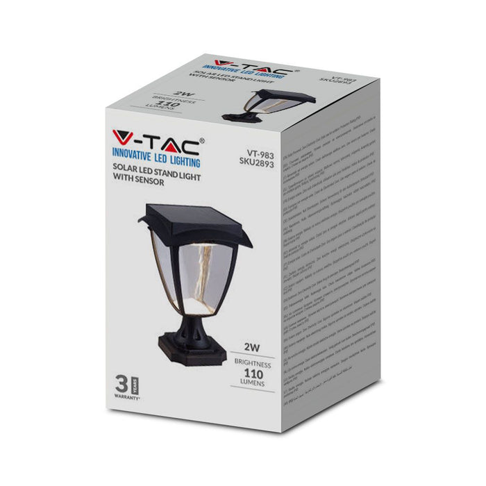 V-TAC VT-983 Zonnevoetlamp - 2W - 110 Lumen - 3000K+6000K - Mat