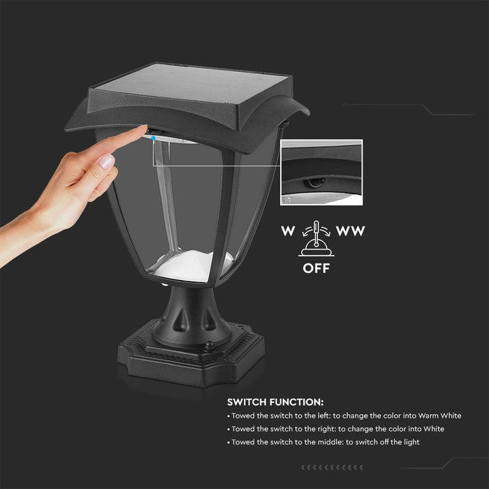 V-TAC VT-983 Zonnevoetlamp - 2W - 110 Lumen - 3000K+6000K - Mat