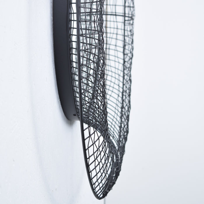 LOFT42 Gaas Wandspiegel - Metaal - Zwart - Ø75cm