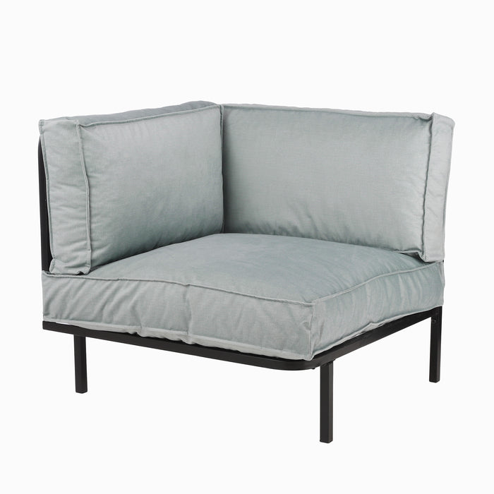 Mica Decorations Celo Loungebank Hoekelement - L83 cm - Zwart