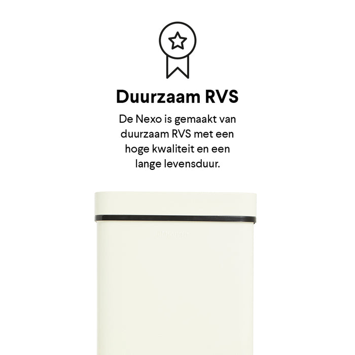Homra Nexo Afvalemmer 72 Liter (48+12+12 Liter) - Wit/crème