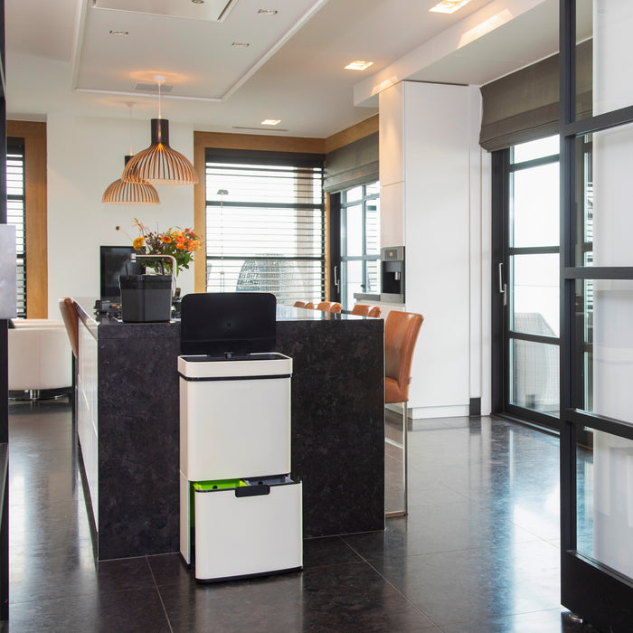 Homra Nexo Afvalemmer 72 Liter (48+12+12 Liter) - Wit/crème