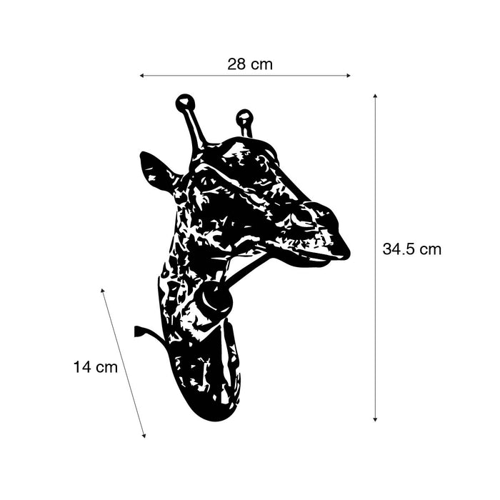 QAZQA Vintage wandlamp messing - Animal Giraf