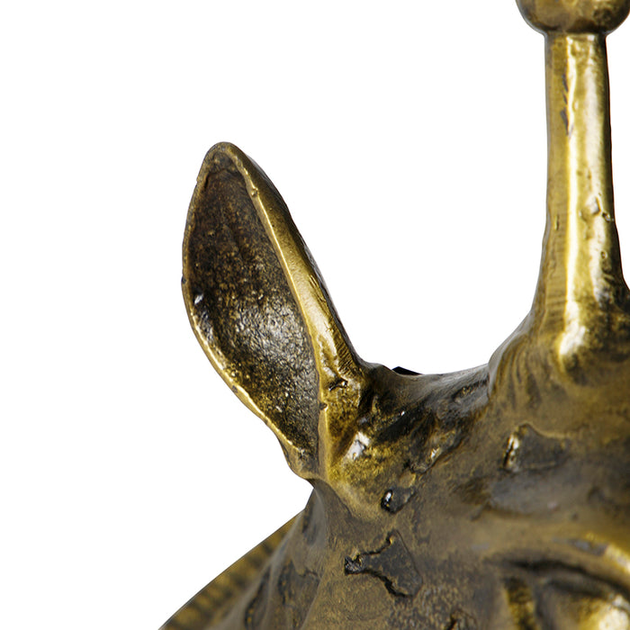 QAZQA Vintage wandlamp messing - Animal Giraf