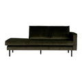 WOOOD Rodeo Daybed Rechts - Velvet -  Donkergroen