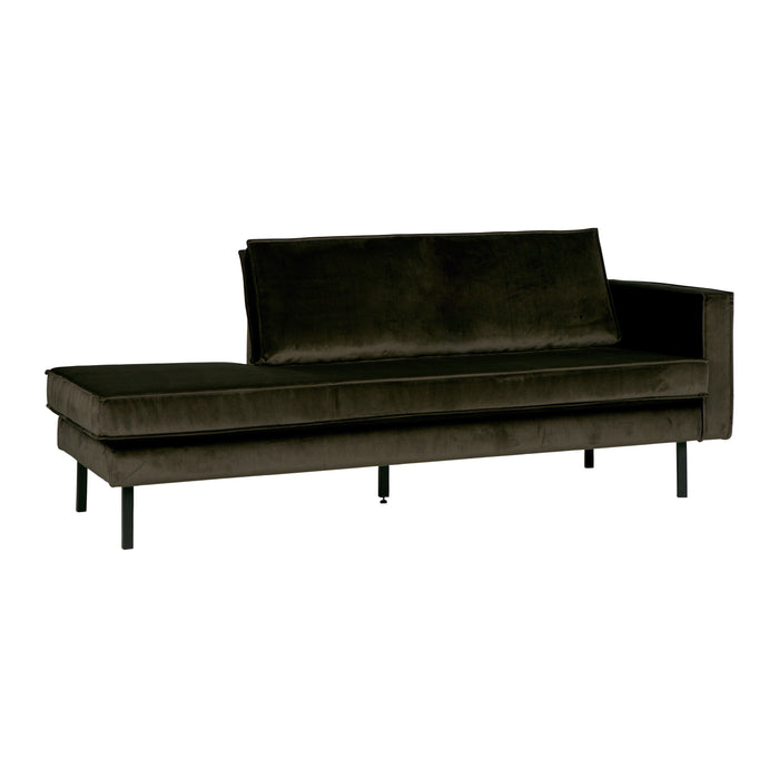 WOOOD Rodeo Daybed Rechts - Velvet -  Donkergroen