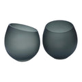 Vase The World Moho Waxinelichthouder - H 15 x  Ø 15,5 cm - Set van 2 - Satin Grey
