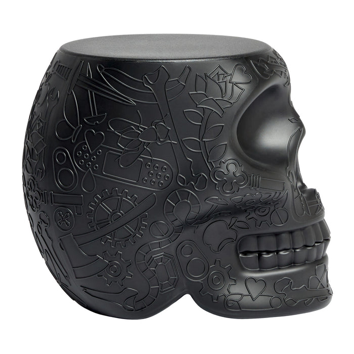 Qeeboo Mexico Kruk Ø 35 cm - Bijzettafel Black