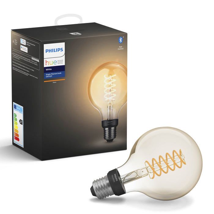 Philips Hue Bluetooth White E27 7W Globe 15 cm Filament Lichtbron