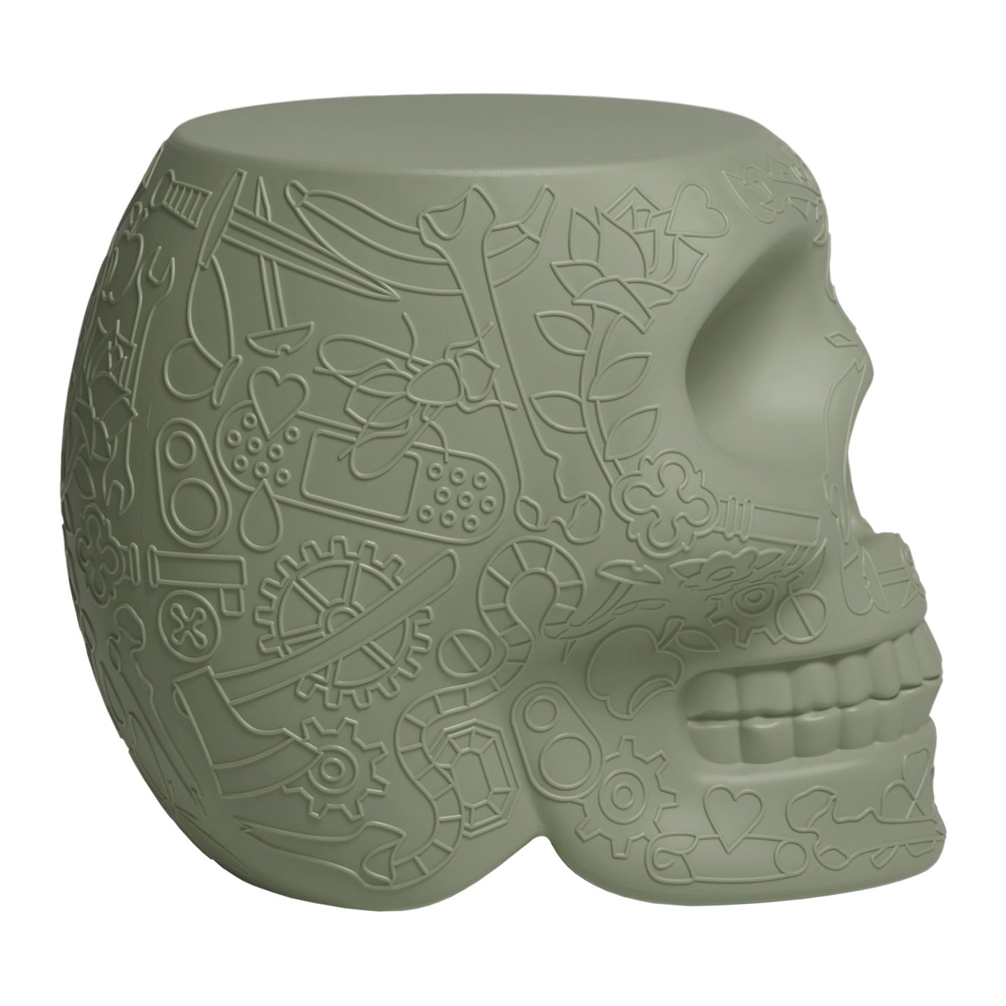 Qeeboo Mexico Kruk Ø 35 cm - Bijzettafel Green