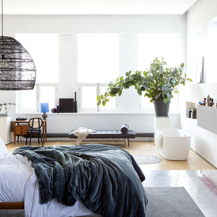 HKliving Wicker Rieten Hanglamp L