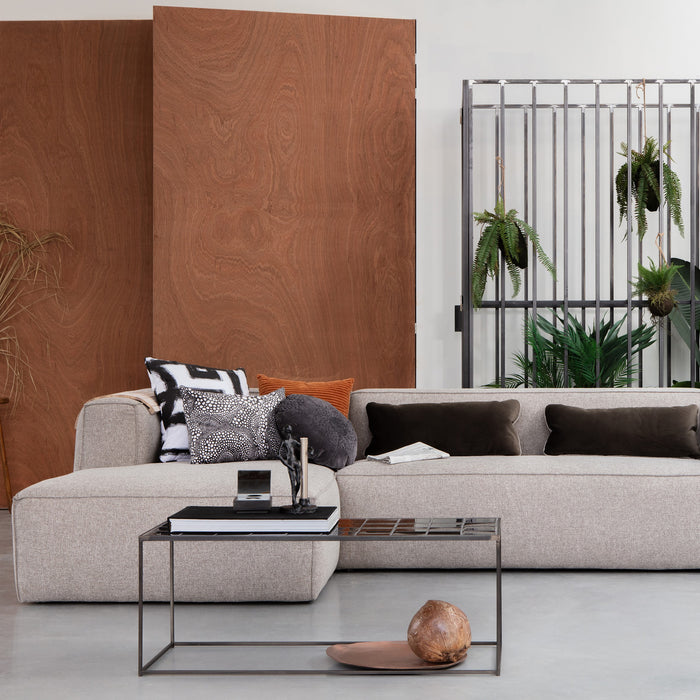 WOOOD Bean Hoekbank met Chaise Longue Links - Melange - Light Grey