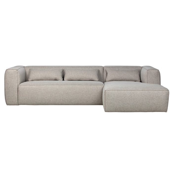 WOOOD Bean Hoekbank met Chaise Longue Rechts - Melange - Light Grey