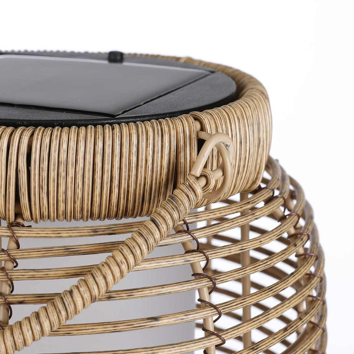 Mica Decorations Peak Lantaarn Solar - H36 x Ø18,5 cm - Bruin