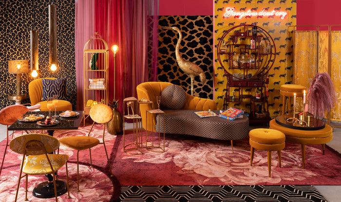 Bold Monkey Stitchy Roses vloerkleed 170x240 - Rood