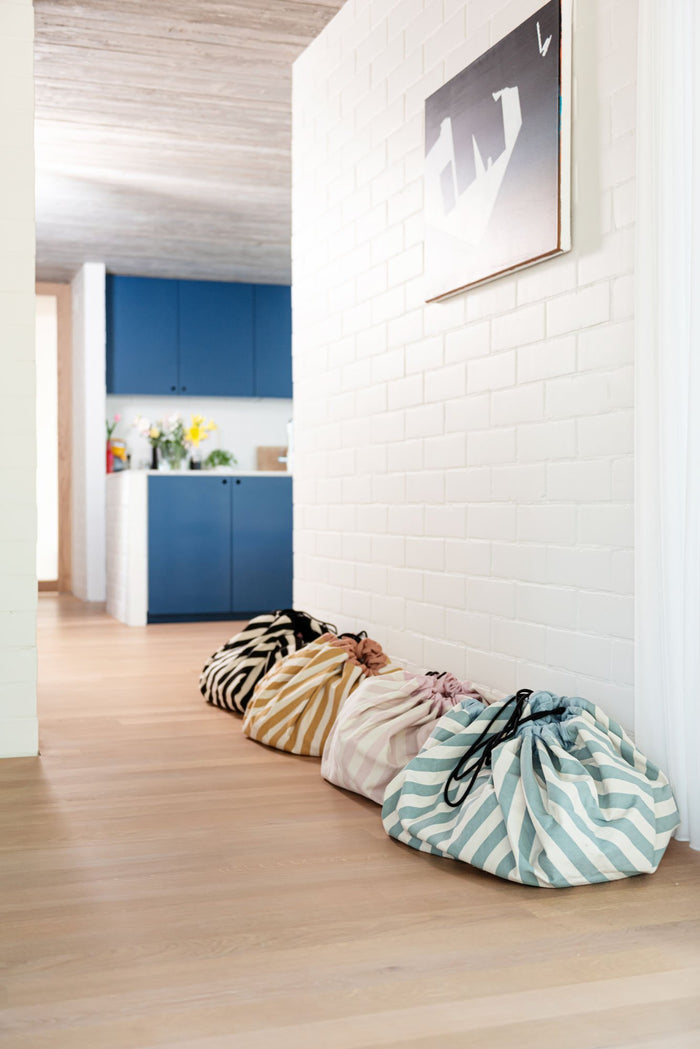 Play & Go Stripes Mustard toy storage bag