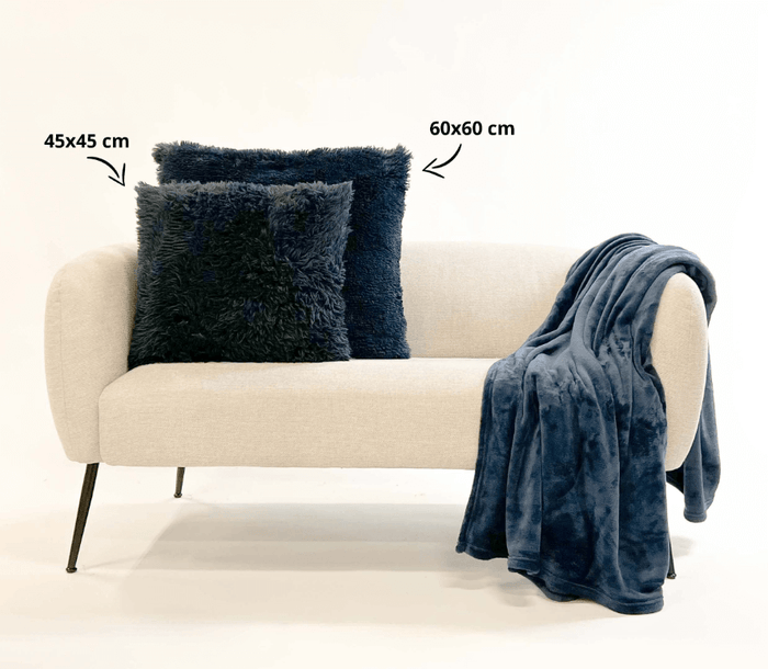 Dutch Decor kussenhoes FLUFFY - 45x45 cm Insignia Blue