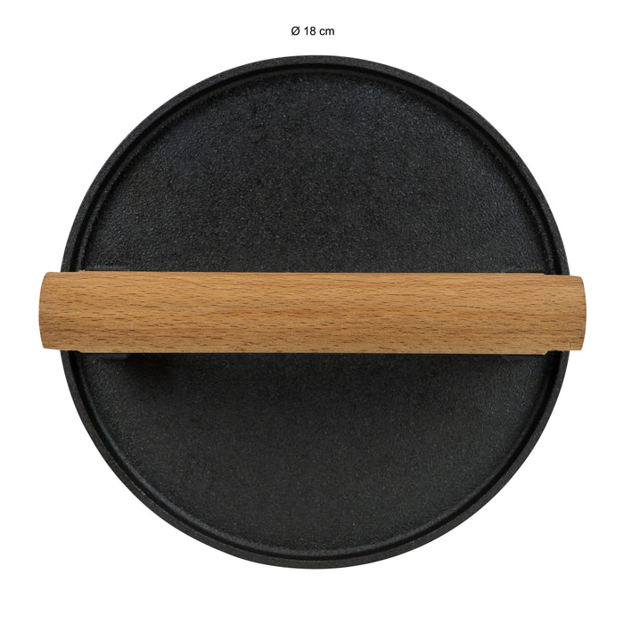 Krumble Gietijzere grillpers  - Zwart