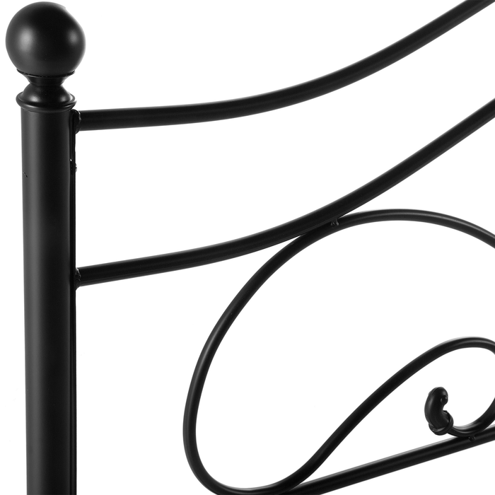 Beliani - LYRA - Tweepersoonsbed - Zwart - 180 x 200 cm - Metaal