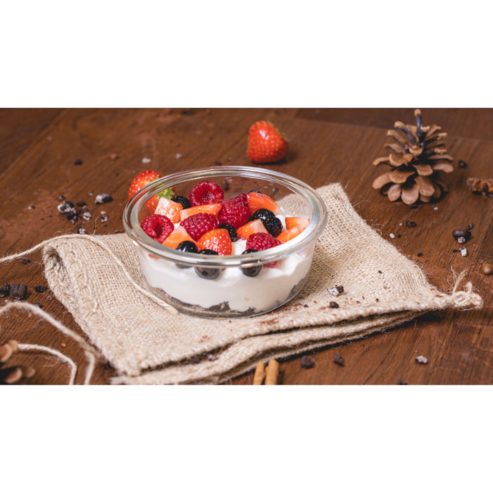 Sareva Glazen Vershoudbakje Cook & Fresh - Rond - 3-delig