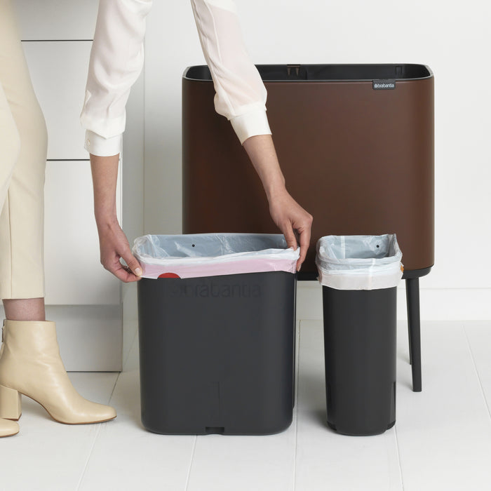 Brabantia Bo Touch Bin Afvalemmer 11 + 23 L - Mineral Cosy Brown
