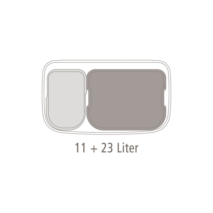 Brabantia Bo Touch Bin Afvalemmer 11 + 23 L - Mineral Cosy Brown