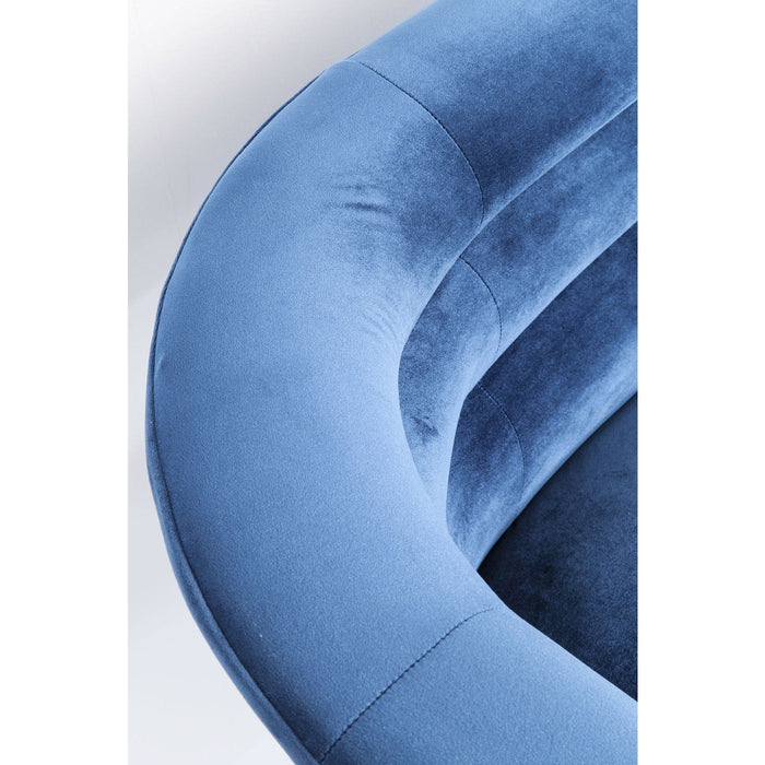 Kare Design Monaco 2-Zits Bank B160 Cm - Fluweel Blauw