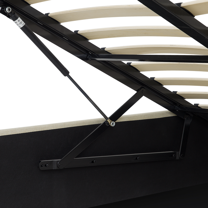 Beliani - ORBEY  - Tweepersoonsbed - Beige - 180 x 200 cm - Polyester