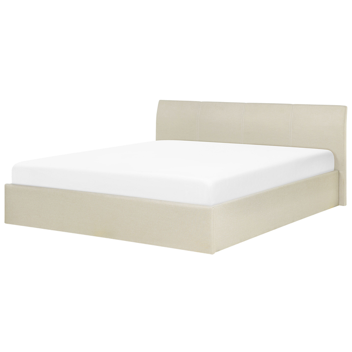 Beliani - ORBEY  - Tweepersoonsbed - Beige - 180 x 200 cm - Polyester