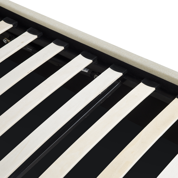 Beliani - ORBEY  - Tweepersoonsbed - Beige - 180 x 200 cm - Polyester