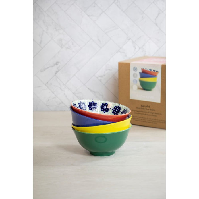 KitchenCraft - Kom, Set van 4 Stuks, 15.5 x 7.5 cm, World of Flavours