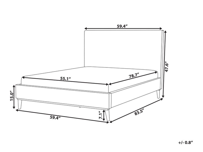 Beliani BAYONNE Bed Roze 140x200