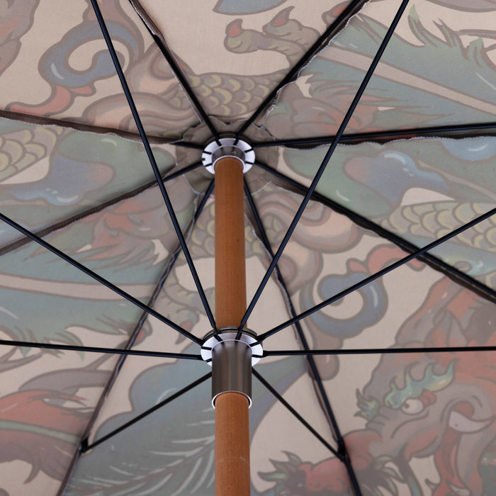 HKliving Parasol Ø 200 cm - Traditional blend