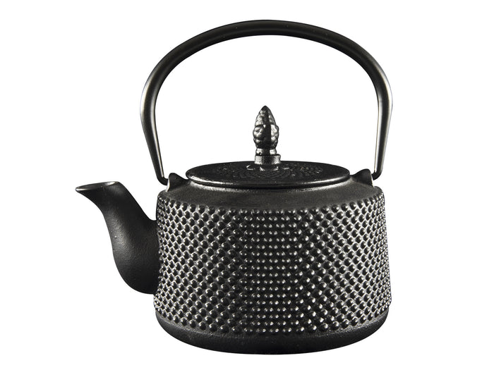 SakuraTea  - Theepot - Gietijzer - Zwart - 0.75 L - Met RVS