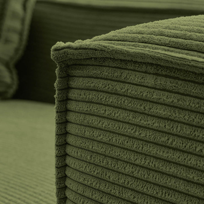 Kave Home Blok Chaise Longue Links - Rib - Donkergroen