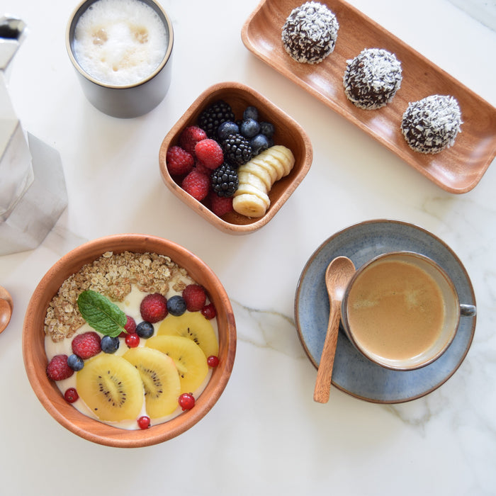 Khaya houten theelepeltjes - set van 4