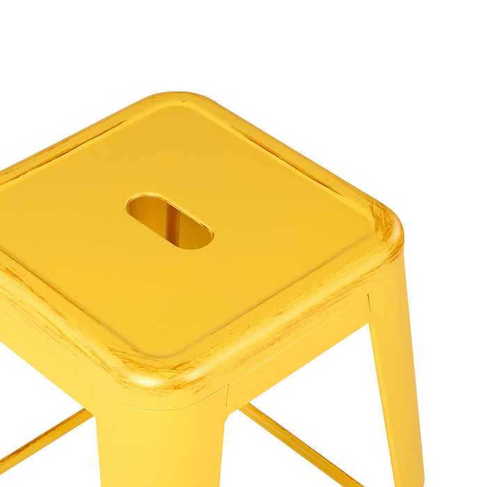 Beliani - CABRILLO M - Barkruk - Set van 2 - Geel - Staal