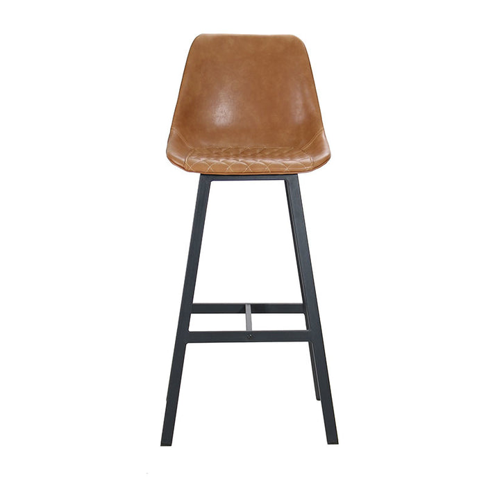 Bronx71 Industriële barkruk Lauren cognac PU leer 76 cm
