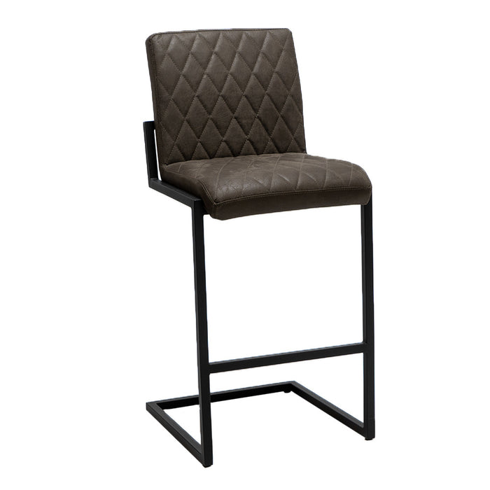 Bronx71 Industriële barkruk Diamond antraciet eco-leer 79 cm