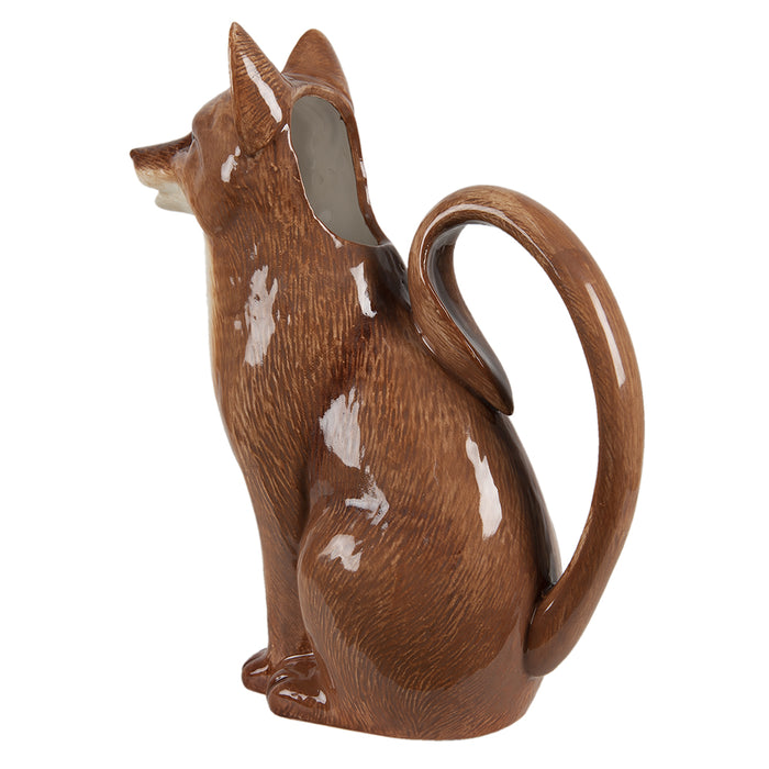 Clayre & Eef Decoratieve Schenkkan Vos 21*10*24 cm Bruin Porselein