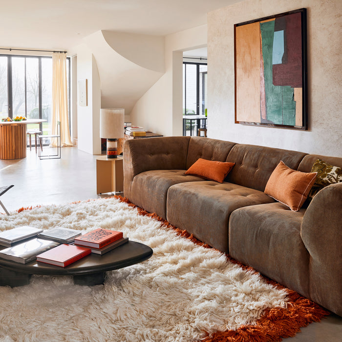 HKliving Fluffy Vloerkleed 250 x 250 cm - Crème