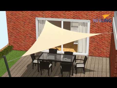 Nesling Coolfit Schaduwdoek driehoek Gebroken Wit  360 x 360 x 360 cm