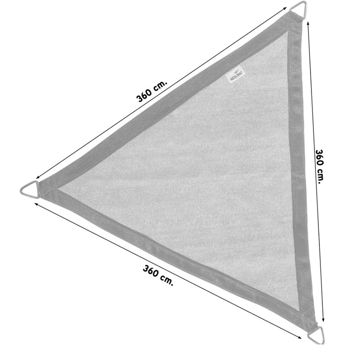 Nesling Coolfit Schaduwdoek driehoek Gebroken Wit  360 x 360 x 360 cm