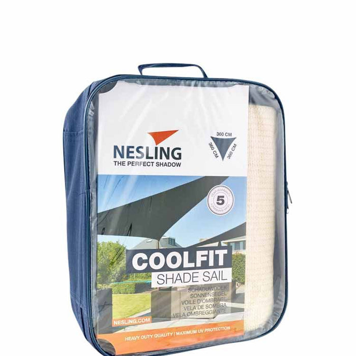 Nesling Coolfit Schaduwdoek driehoek Gebroken Wit  360 x 360 x 360 cm