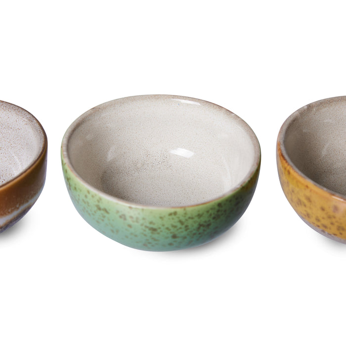 HKliving 70's Ceramics Kommetjes Ø 8,3 cm - Set van 4 - Castor