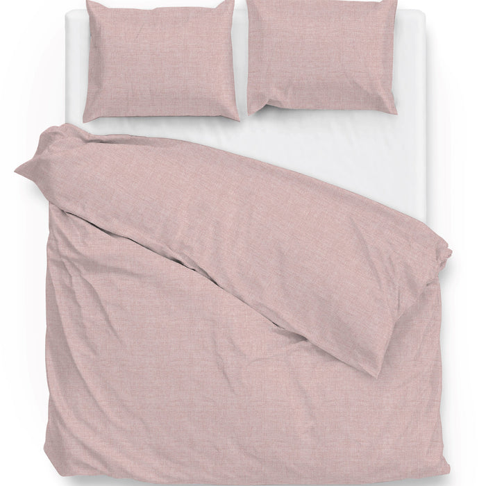 Zo Home Dekbedovertrek Katoen Lino Linnen Look shell nude