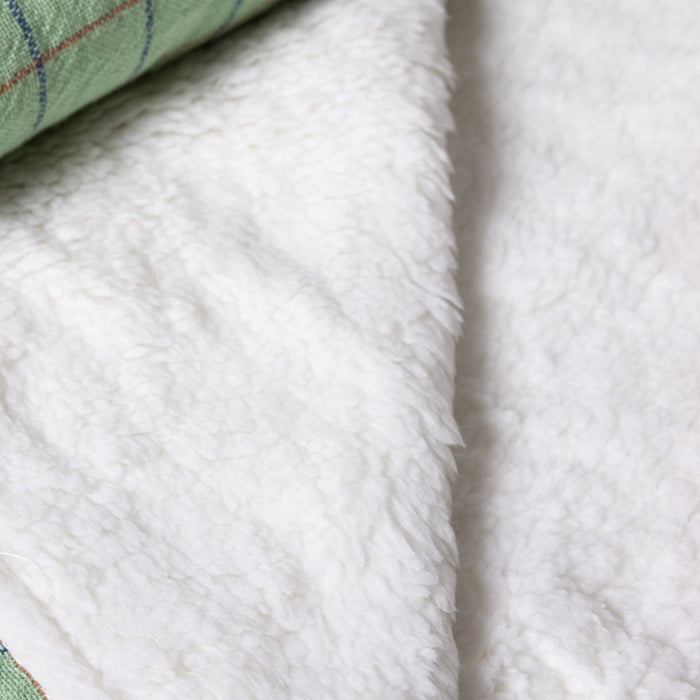 HKliving Checkered Sherpa Plaid 130 x 170 cm - Mint